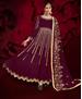 Picture of Pleasing Dark Magenta Anarkali Salwar Kameez