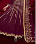 Picture of Pleasing Dark Magenta Anarkali Salwar Kameez