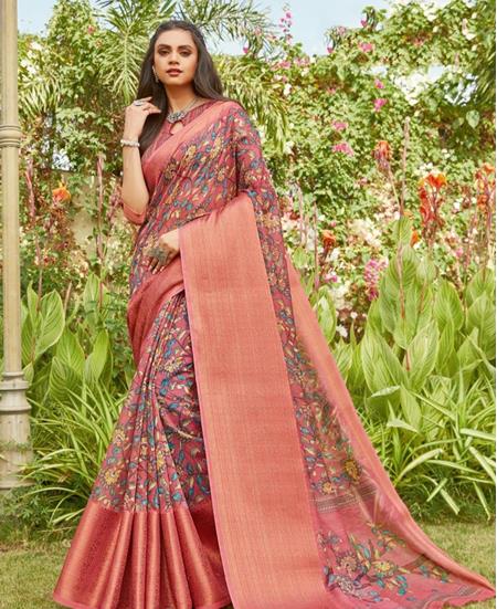 Picture of Amazing Peach Casual Saree