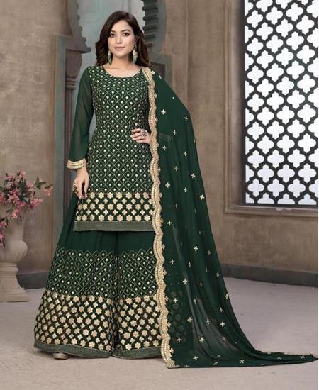 Picture of Splendid Green Straight Cut Salwar Kameez