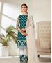 Picture of Excellent Rama Green Straight Cut Salwar Kameez