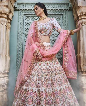 Picture of Lovely Off White Lehenga Choli