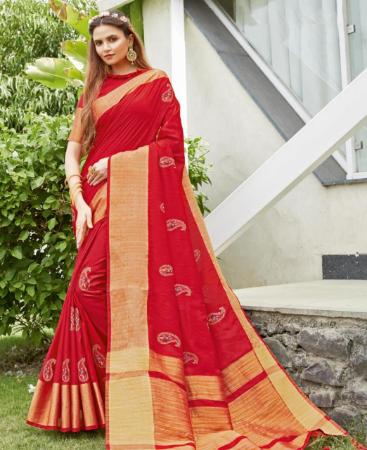 Picture of Alluring Red Casual Saree