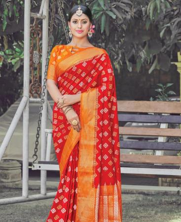 Picture of Pleasing Red Casual Saree