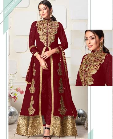 Picture of Fascinating Red Designer Salwar Kameez