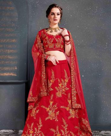 Picture of Shapely Red Lehenga Choli