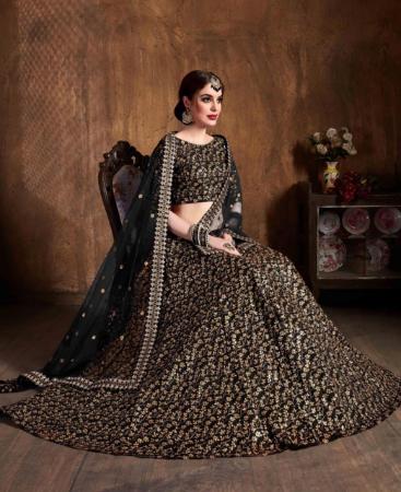 Picture of Alluring Black Lehenga Choli