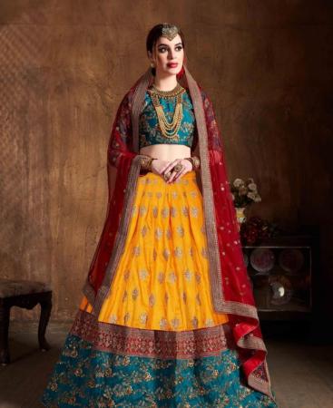 Picture of Delightful Yellow Lehenga Choli