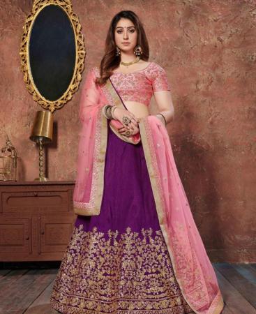 Picture of Fascinating Purple Lehenga Choli