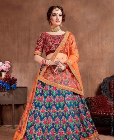 Picture of Splendid Blue Lehenga Choli