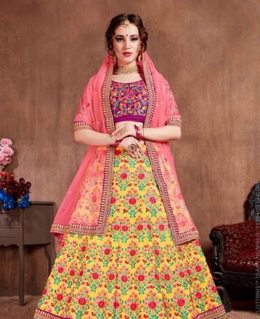 Picture of Statuesque Yellow Lehenga Choli