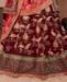 Picture of Lovely Dark Maroon Lehenga Choli