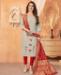 Picture of Statuesque Off White Straight Cut Salwar Kameez