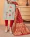 Picture of Statuesque Off White Straight Cut Salwar Kameez