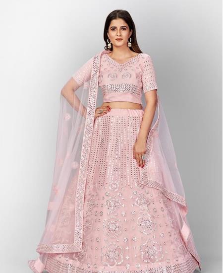 Picture of Nice Baby Pink Lehenga Choli