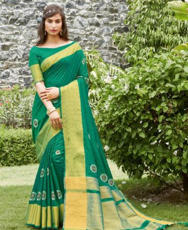 Picture of Exquisite Green Casual Saree