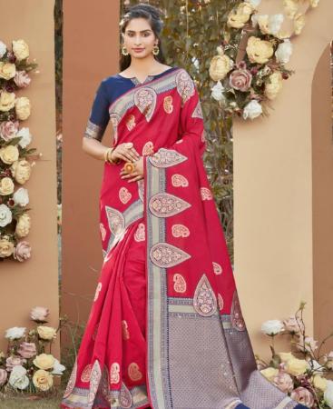 Picture of Splendid Pink Silk Saree