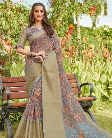 Picture of Comely Grey Casual Saree