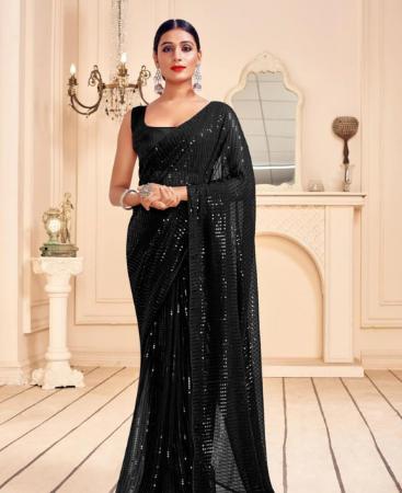 Picture of Beauteous Black Casual Saree