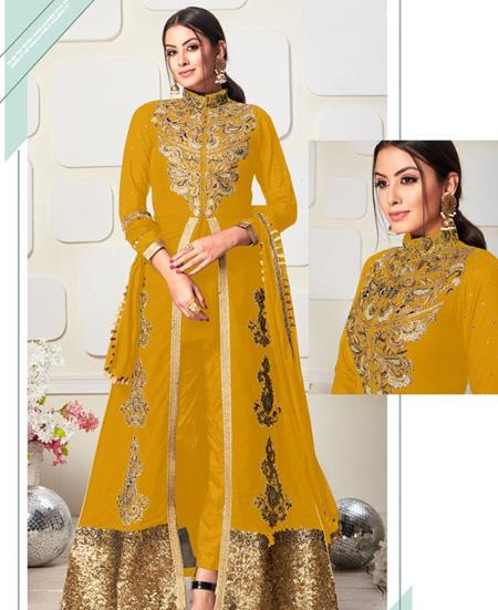 Picture of Graceful Yellow Designer Salwar Kameez