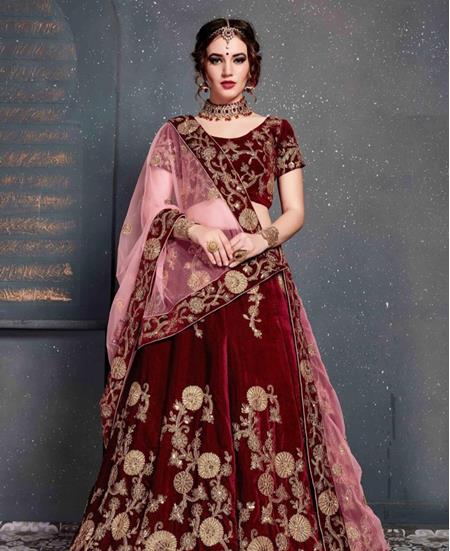 Picture of Appealing Maroon Lehenga Choli