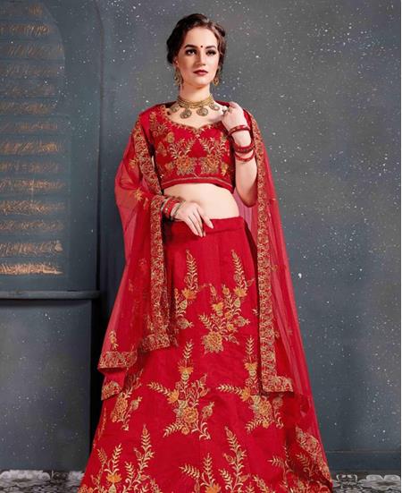 Picture of Shapely Red Lehenga Choli