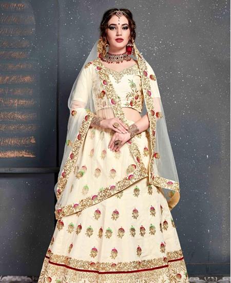 Picture of Appealing Cream Lehenga Choli