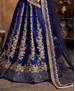 Picture of Excellent Navy Blue Lehenga Choli