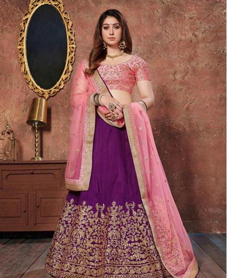 Picture of Fascinating Purple Lehenga Choli