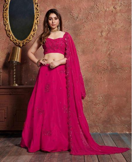 Picture of Enticing Rani Pink Lehenga Choli