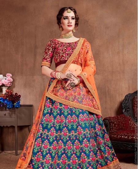 Picture of Splendid Blue Lehenga Choli