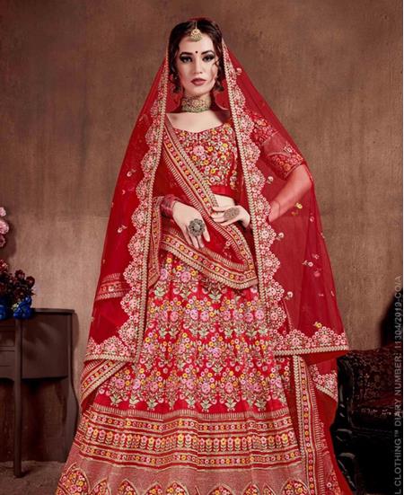 Picture of Gorgeous Carmine Red Lehenga Choli