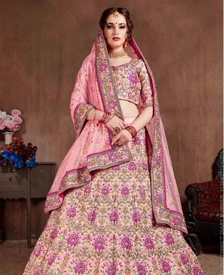 Picture of Stunning Pastel Pink Lehenga Choli