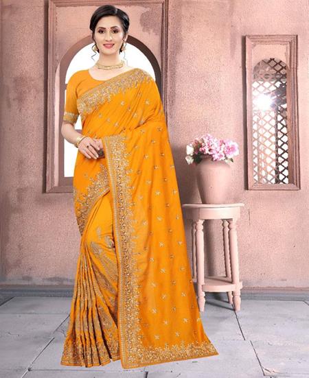 Picture of Shapely Mustard Casual Saree