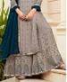 Picture of Statuesque Grey Straight Cut Salwar Kameez