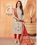 Picture of Statuesque Off White Straight Cut Salwar Kameez