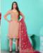 Picture of Ravishing Fawn Straight Cut Salwar Kameez