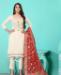 Picture of Excellent White Straight Cut Salwar Kameez