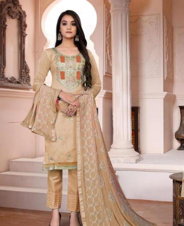 Picture of Ideal Brown Straight Cut Salwar Kameez