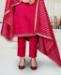 Picture of Beautiful Pink Straight Cut Salwar Kameez