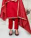 Picture of Sightly Red Straight Cut Salwar Kameez