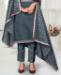 Picture of Excellent Grey Straight Cut Salwar Kameez