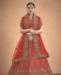 Picture of Fascinating Coral Red Lehenga Choli