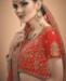 Picture of Fascinating Coral Red Lehenga Choli