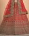 Picture of Fascinating Coral Red Lehenga Choli