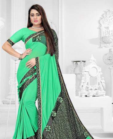 Picture of Shapely Sea Green Casual Saree