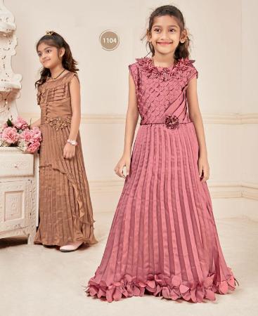 Picture of Shapely Pink Kids Gown