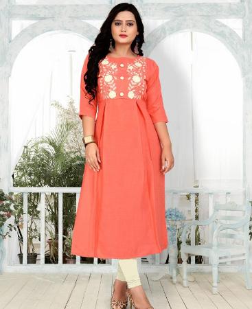 Picture of Graceful Orange Kurtis & Tunic