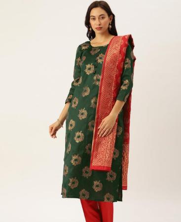 Picture of Superb Green Straight Cut Salwar Kameez