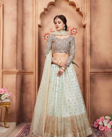 Picture of Resplendent Sky Blue Lehenga Choli